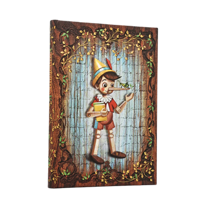 Paperblanks Carlo Collodi, Pinocchio Midi Hardback Journal – Lined, 144 Pages – front cover