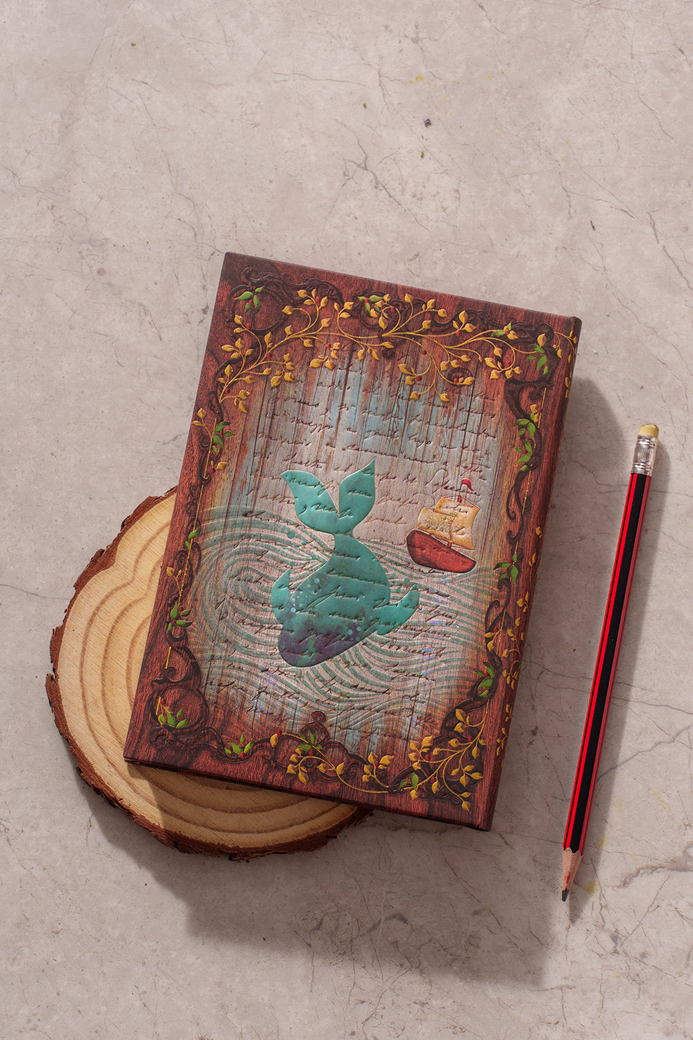 Paperblanks Carlo Collodi, Pinocchio Mini Hardback Journal – Plain, 176 Pages – lifestyle image