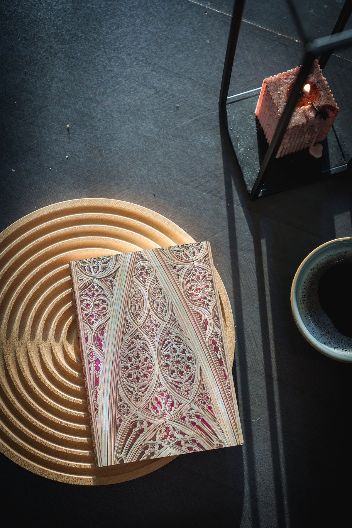 Paperblanks Vault of the Milan Cathedral (Burgundy) Ultra Softback Flexi Journal – Lined, 176 Pages – lifestyle image