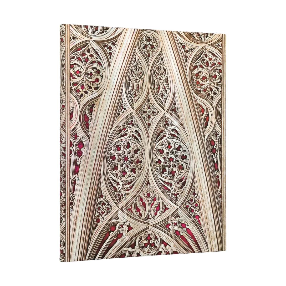 Paperblanks Vault of the Milan Cathedral (Burgundy) Ultra Softback Flexi Journal – Plain, 176 Pages – front cover