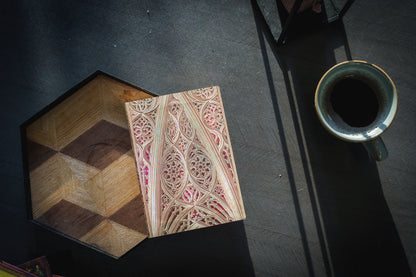 Paperblanks Vault of the Milan Cathedral (Burgundy) Ultra Softback Flexi Journal – Plain, 176 Pages – lifestyle image