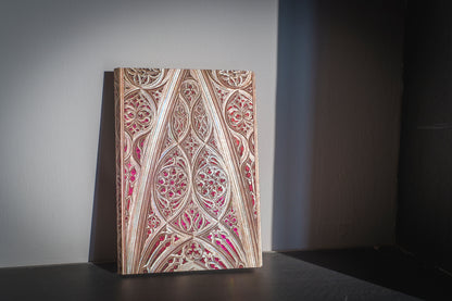 Paperblanks Vault of the Milan Cathedral (Burgundy) Midi Softback Flexi Journal – Lined, 176 Pages – lifestyle image