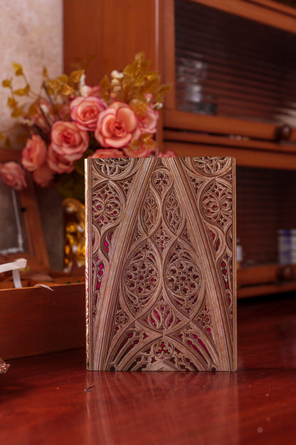 Paperblanks Vault of the Milan Cathedral (Burgundy) Midi Softback Flexi Journal – Lined, 176 Pages – lifestyle image