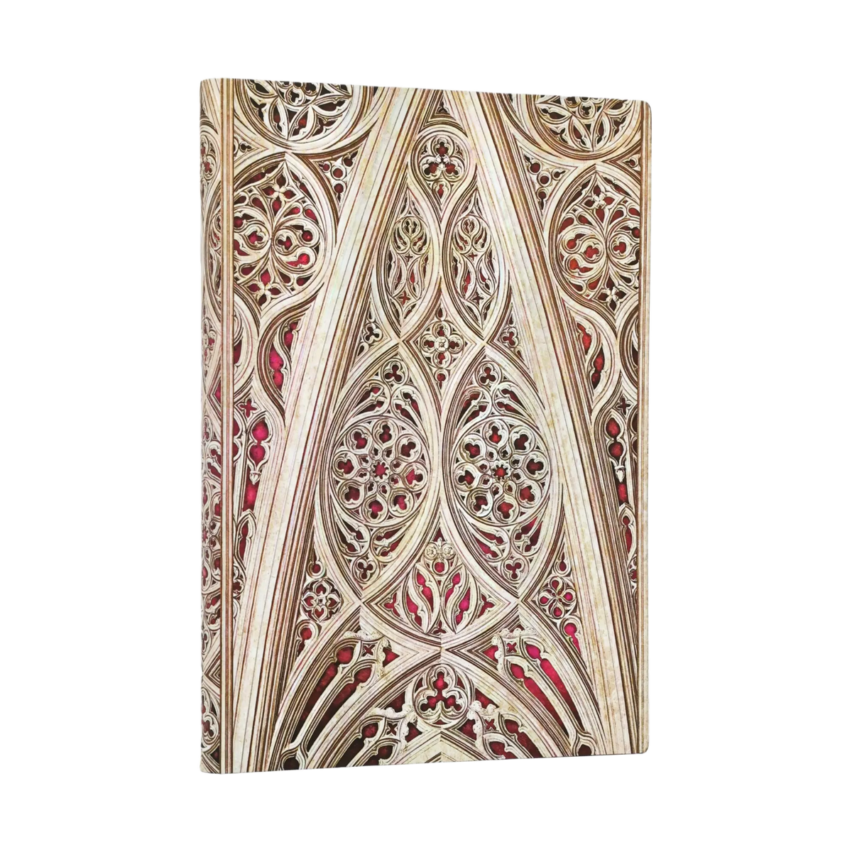 Paperblanks Vault of the Milan Cathedral (Burgundy) Midi Softback Flexi Journal – Lined, 176 Pages – front cover