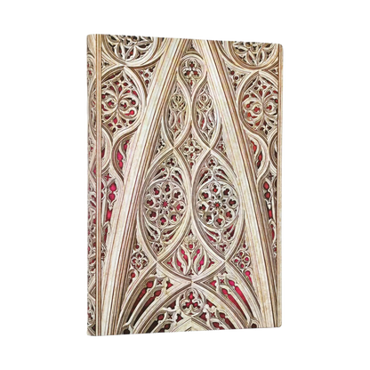 Paperblanks Vault of the Milan Cathedral (Burgundy) Midi Softback Flexi Journal – Lined, 176 Pages – front cover