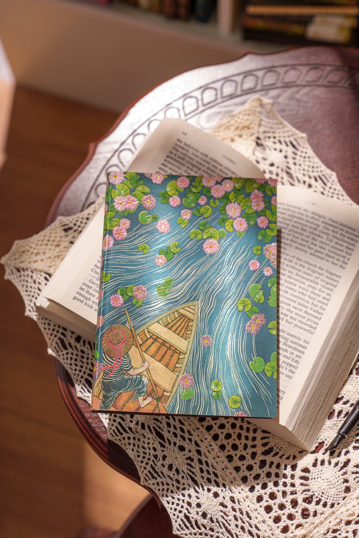 Paperblanks Lotus River Ultra Softback Flexi Journal – Lined, 176 Pages – lifestyle image