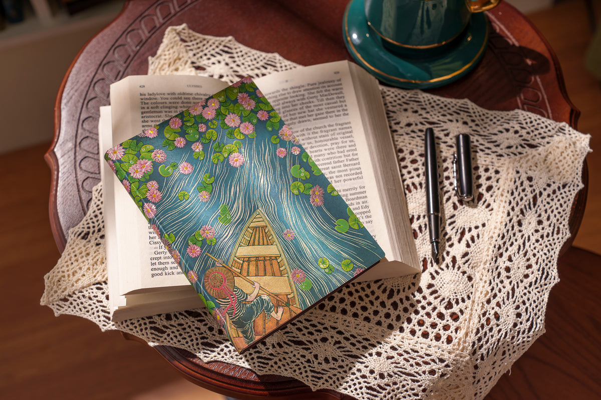 Paperblanks Lotus River Ultra Softback Flexi Journal – Plain, 176 Pages – lifestyle image