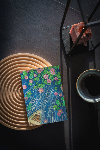 Paperblanks Lotus River Midi Softback Flexi Journal – Lined, 176 Pages – lifestyle image
