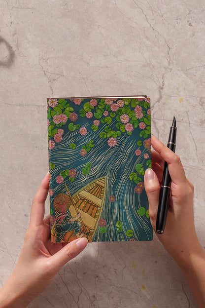 Paperblanks Lotus River Midi Softback Flexi Journal – Lined, 176 Pages – lifestyle image