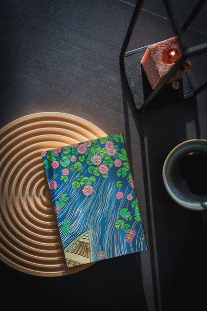Paperblanks Lotus River Mini Softback Flexi Journal – Lined, 208 Pages – lifestyle image