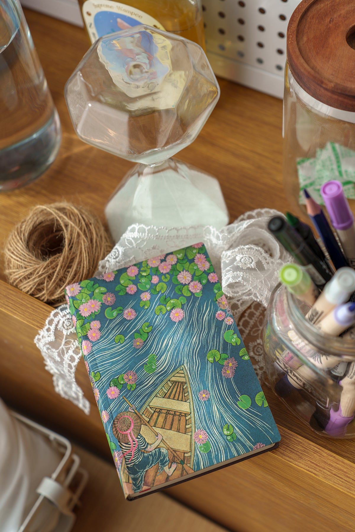 Paperblanks Lotus River Mini Softback Flexi Journal – Lined, 208 Pages – lifestyle image