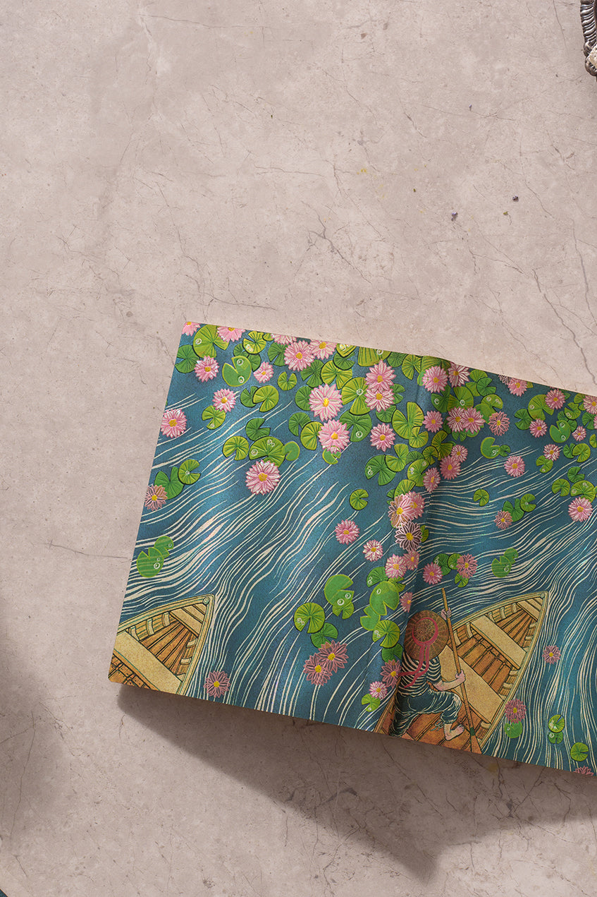 Paperblanks Lotus River Mini Softback Flexi Journal – Lined, 208 Pages – lifestyle image