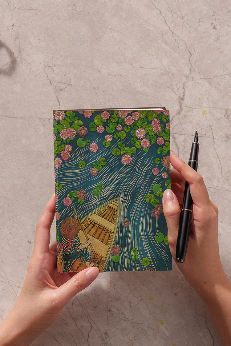 Paperblanks Lotus River Mini Softback Flexi Journal – Lined, 208 Pages – lifestyle image