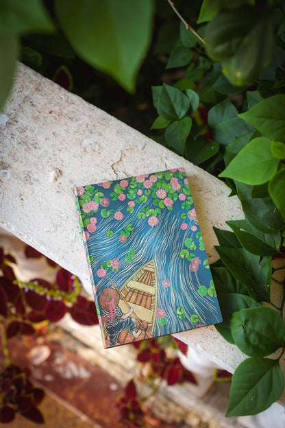 Paperblanks Lotus River Mini Softback Flexi Journal – Plain, 208 Pages – lifestyle image