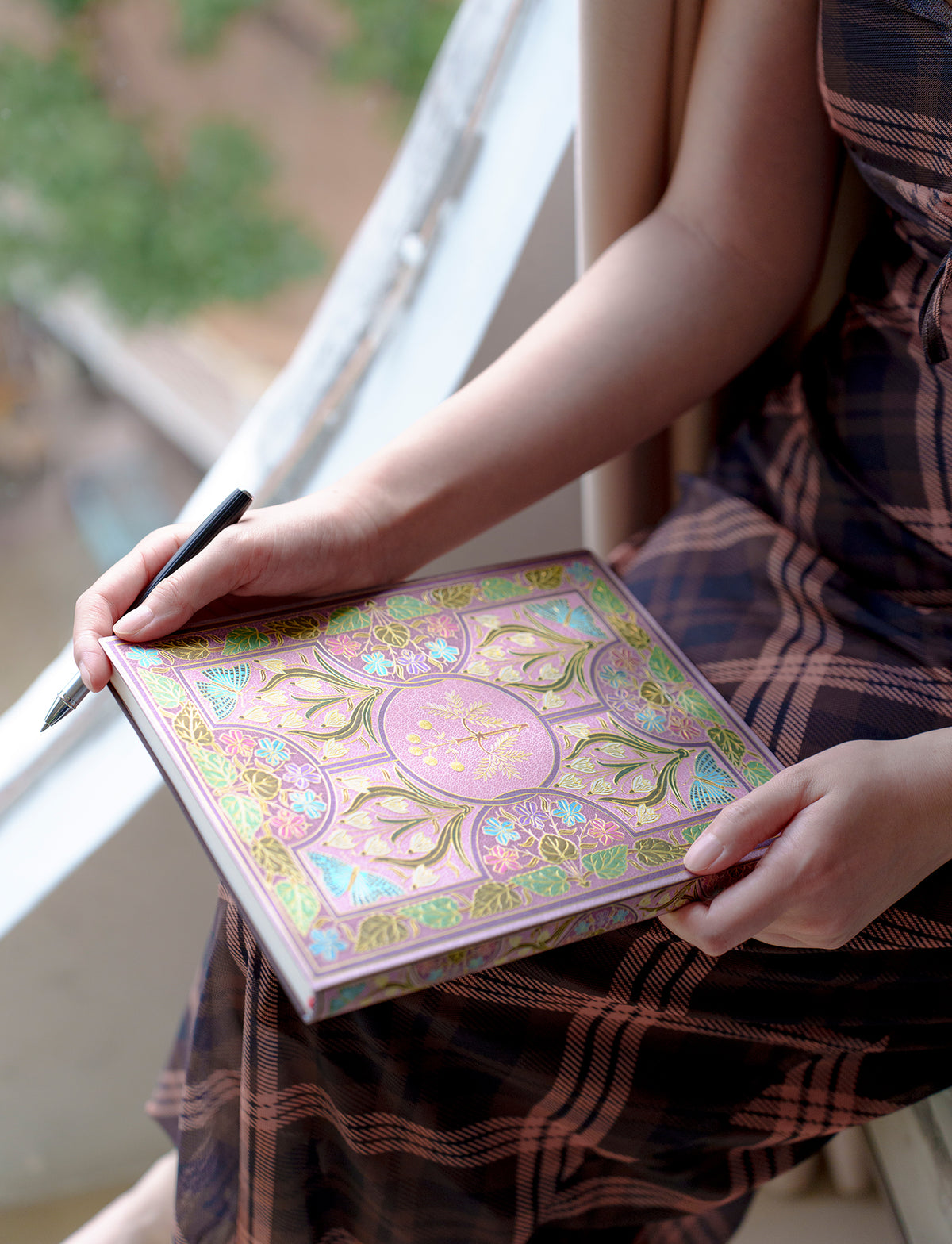 Paperblanks Mimosa Mini Softback Flexi Journal – Plain, 208 Pages – lifestyle image