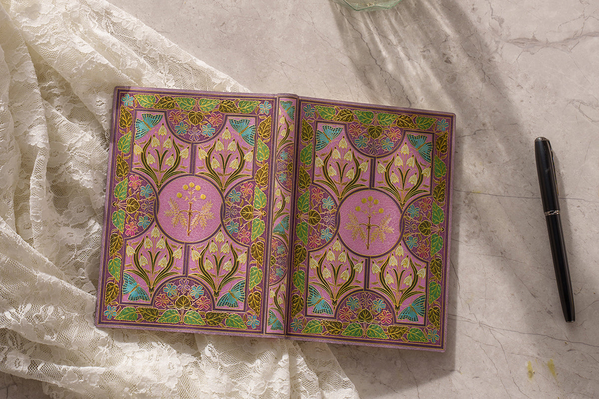 Paperblanks Mimosa Mini Softback Flexi Journal – Plain, 208 Pages – lifestyle image