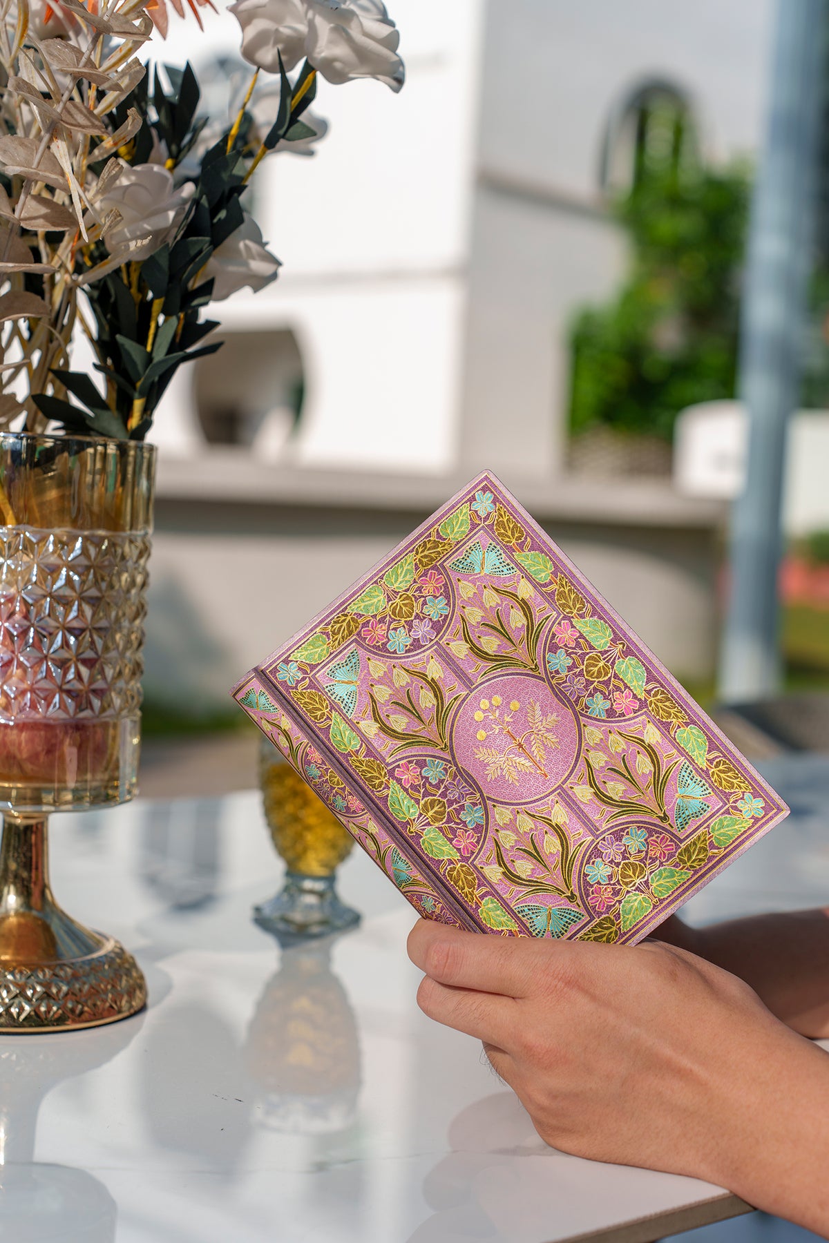 Paperblanks Mimosa Mini Softback Flexi Journal – Plain, 208 Pages – lifestyle image