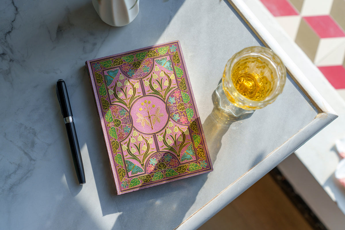 Paperblanks Mimosa Mini Softback Flexi Journal – Plain, 208 Pages – lifestyle image