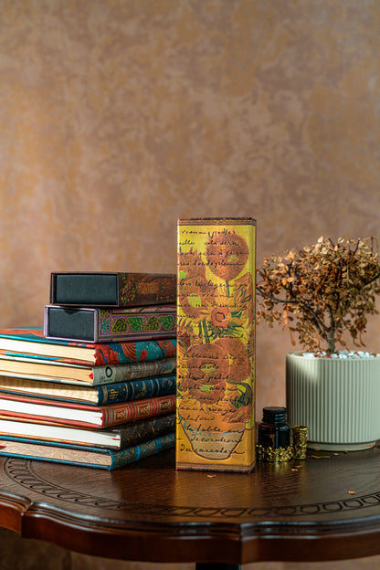 Paperblanks Van Gogh, Sunflowers Pencil Case – lifestyle image