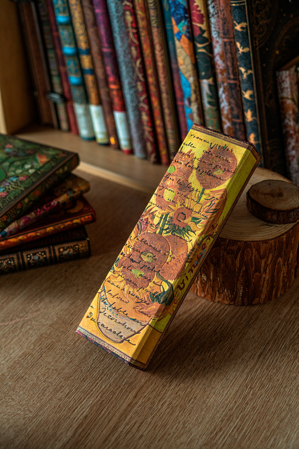 Paperblanks Van Gogh, Sunflowers Pencil Case – lifestyle image