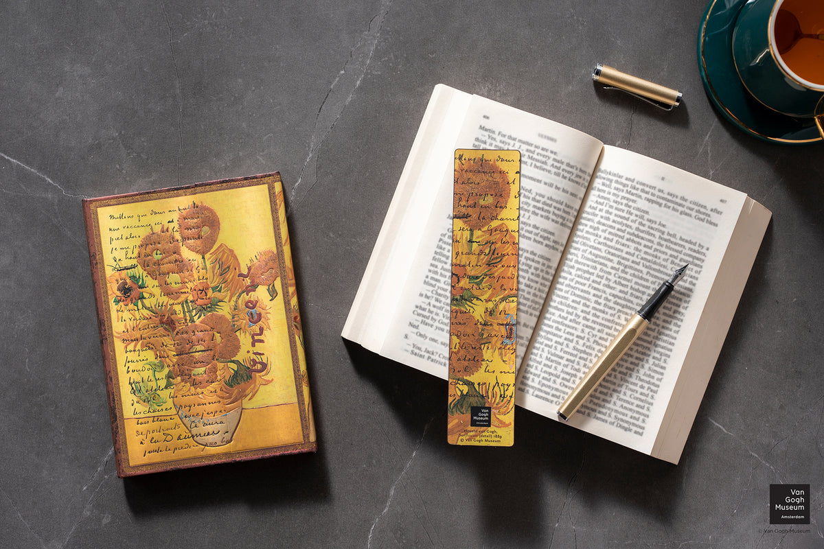 Paperblanks Van Gogh, Sunflowers Bookmark – lifestyle image