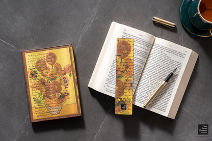 Paperblanks Van Gogh, Sunflowers Bookmark – lifestyle image