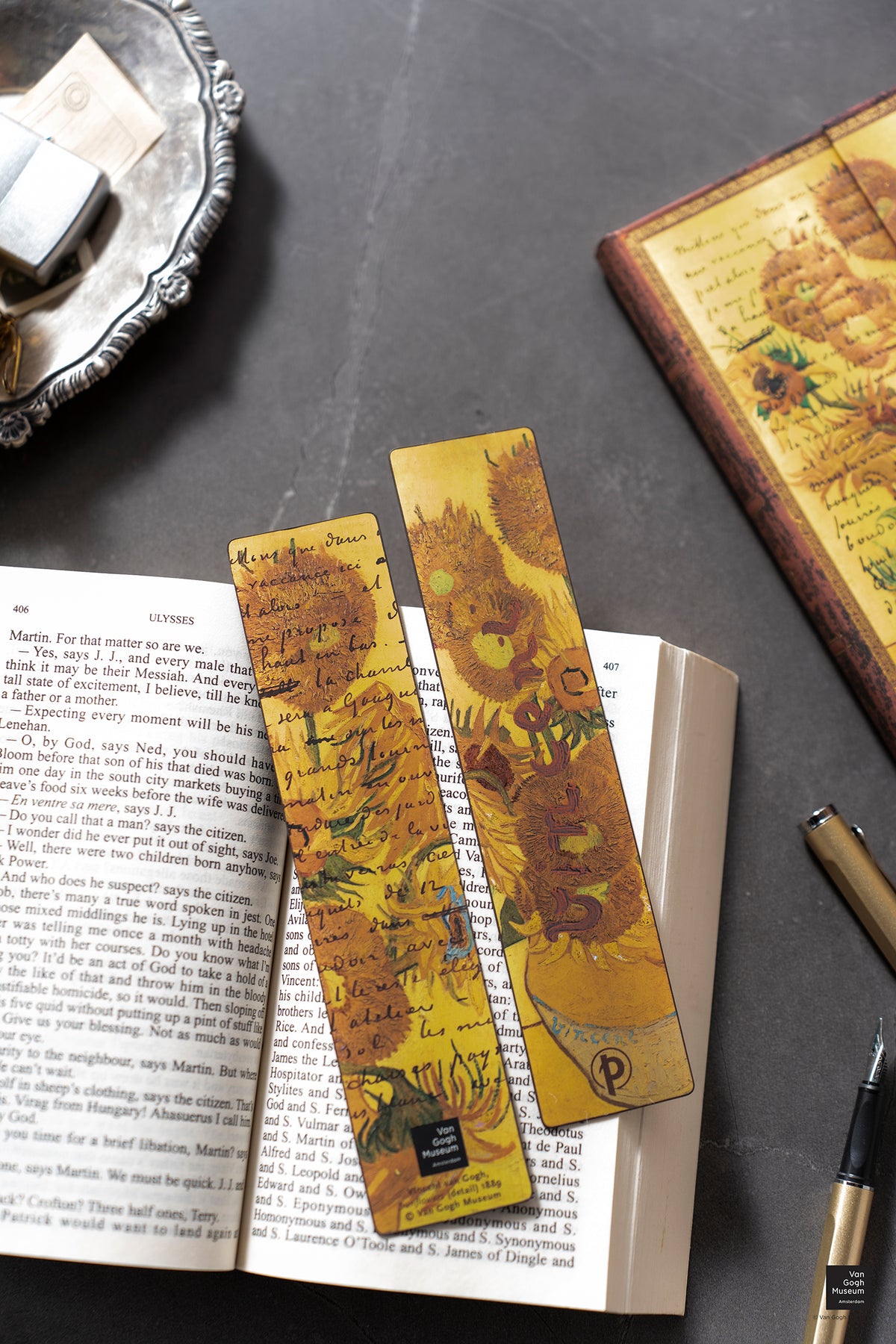 Paperblanks Van Gogh, Sunflowers Bookmark – lifestyle image