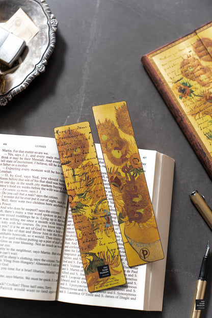 Paperblanks Van Gogh, Sunflowers Bookmark – lifestyle image