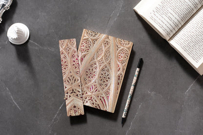 Paperblanks Vault of the Milan Cathedral (Burgundy) Bookmark – lifestyle image