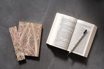 Paperblanks Vault of the Milan Cathedral (Burgundy) Bookmark – lifestyle image