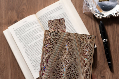 Paperblanks Vault of the Milan Cathedral (Burgundy) Bookmark – lifestyle image
