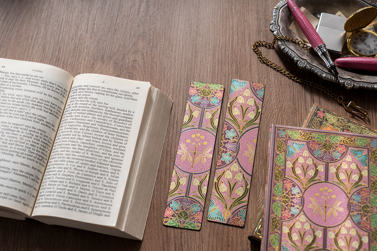 Paperblanks Mimosa Bookmark – lifestyle image