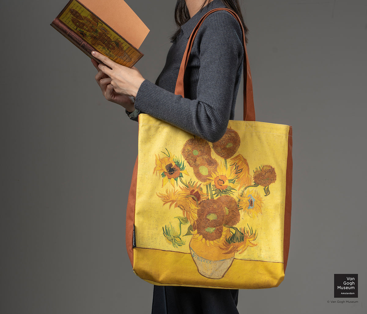 Paperblanks Van Gogh, Sunflowers Cotton Tote Bag – lifestyle image