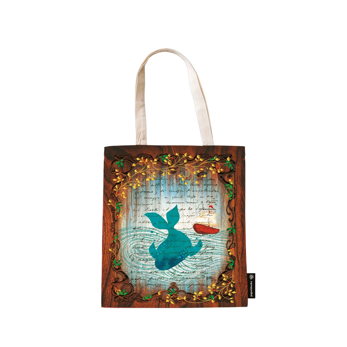 Paperblanks Carlo Collodi, Pinocchio Cotton Tote Bag – back view