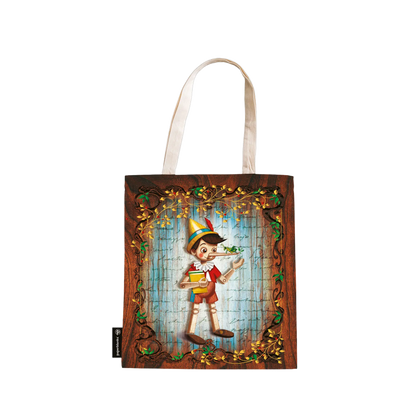Paperblanks Carlo Collodi, Pinocchio Cotton Tote Bag – front view