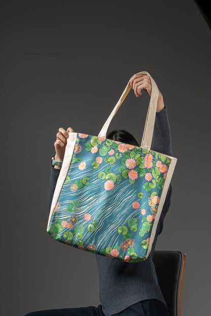 Paperblanks Lotus River Cotton Tote Bag – lifestyle image