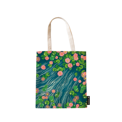 Paperblanks Lotus River Cotton Tote Bag – back view