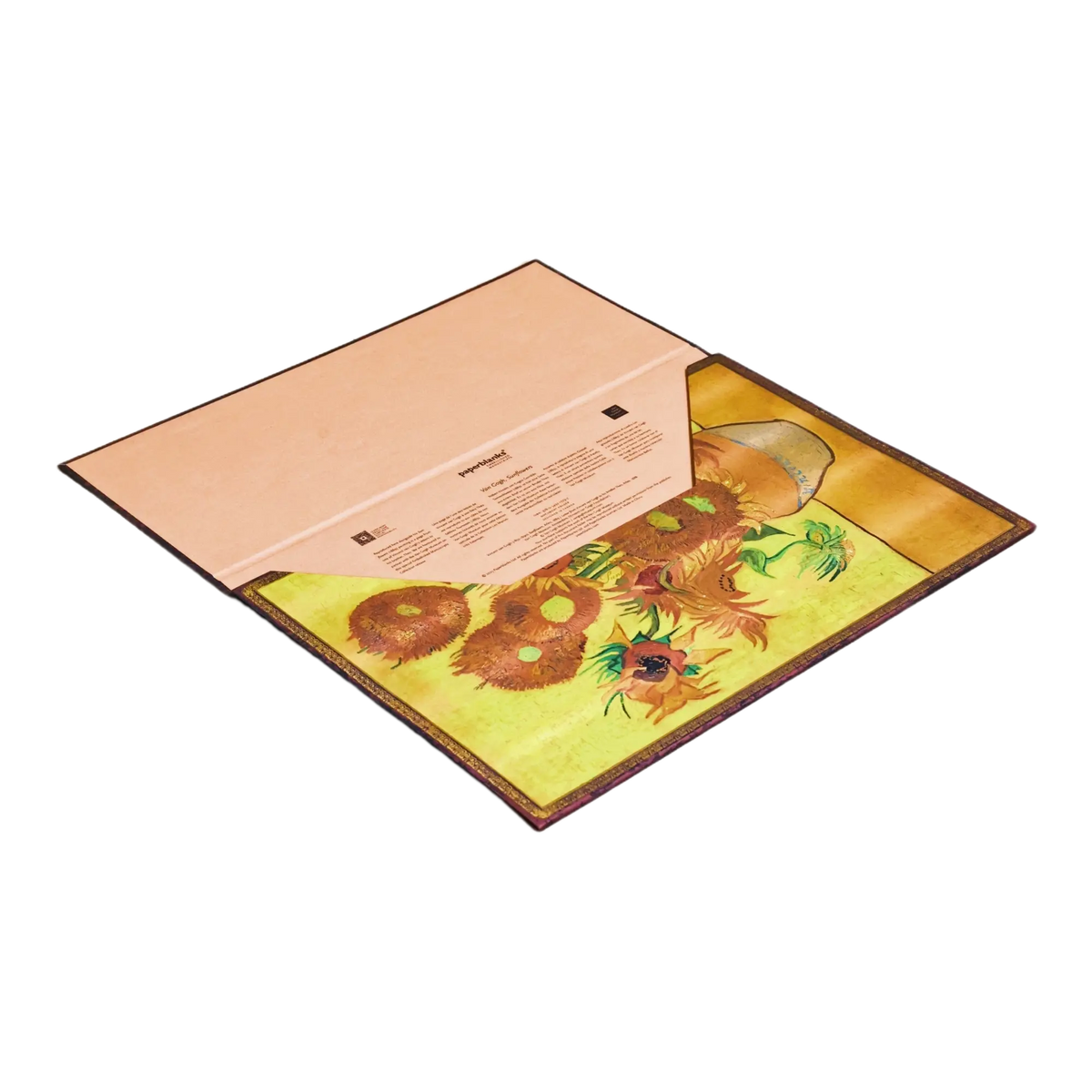 Paperblanks Van Gogh, Sunflowers Document Folder – side view