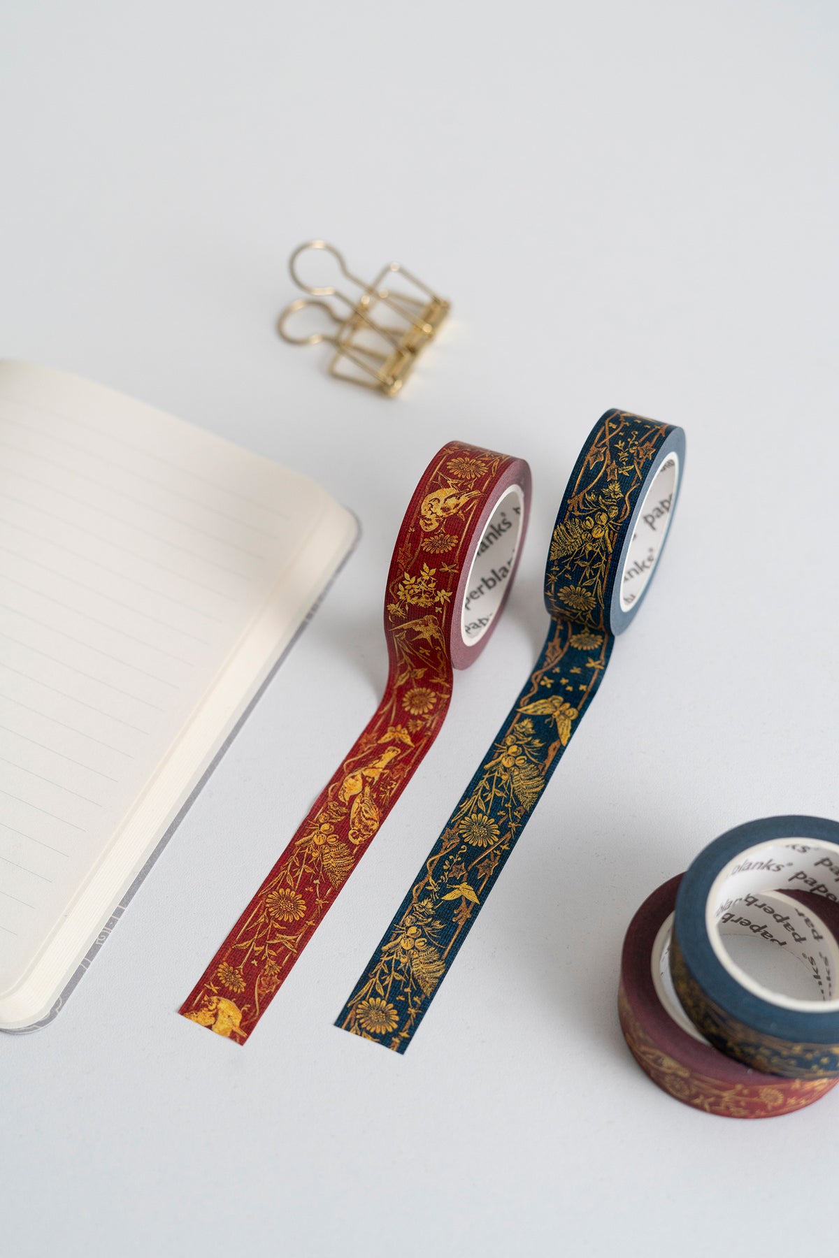 Paperblanks Les Papillons/Les Oiseaux Washi Tape – Pack of 2 – lifestyle image