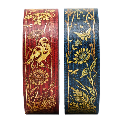 Paperblanks Les Papillons/Les Oiseaux Washi Tape – Pack of 2 – angled view