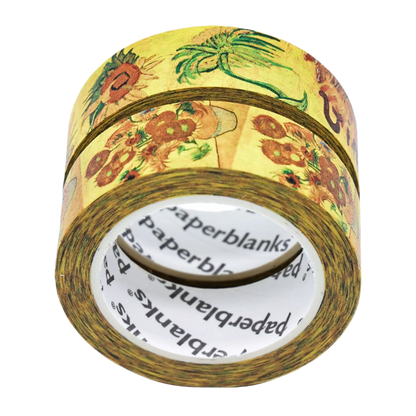 Paperblanks Van Gogh, Sunflowers Washi Tape – Pack of 2 – back view