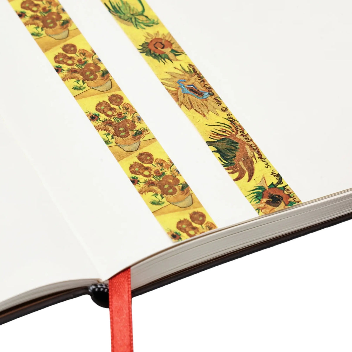 Paperblanks Van Gogh, Sunflowers Washi Tape – Pack of 2 – side view