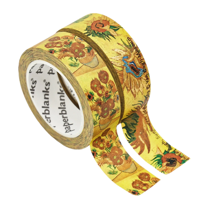 Paperblanks Van Gogh, Sunflowers Washi Tape – Pack of 2 – front view
