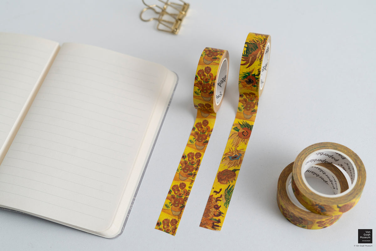 Paperblanks Van Gogh, Sunflowers Washi Tape – Pack of 2 – lifestyle image