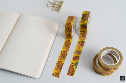 Paperblanks Van Gogh, Sunflowers Washi Tape – Pack of 2 – lifestyle image