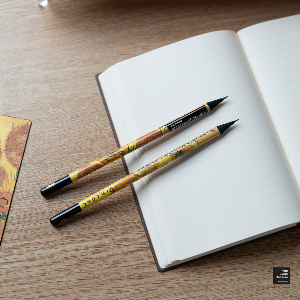 Paperblanks Van Gogh, Sunflowers Pencils – Pack of 4 – lifestyle image