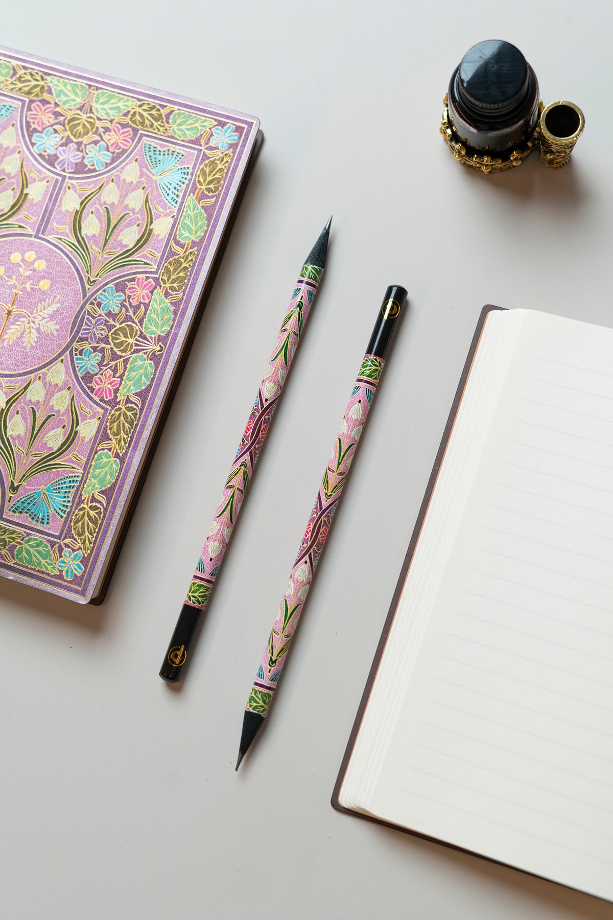 Paperblanks Mimosa Pencils – Pack of 4 – lifestyle image
