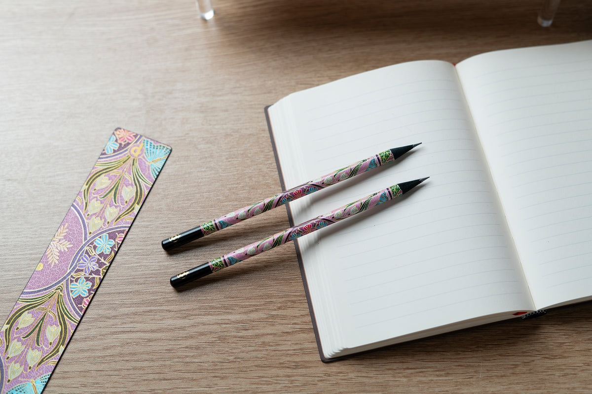 Paperblanks Mimosa Pencils – Pack of 4 – lifestyle image