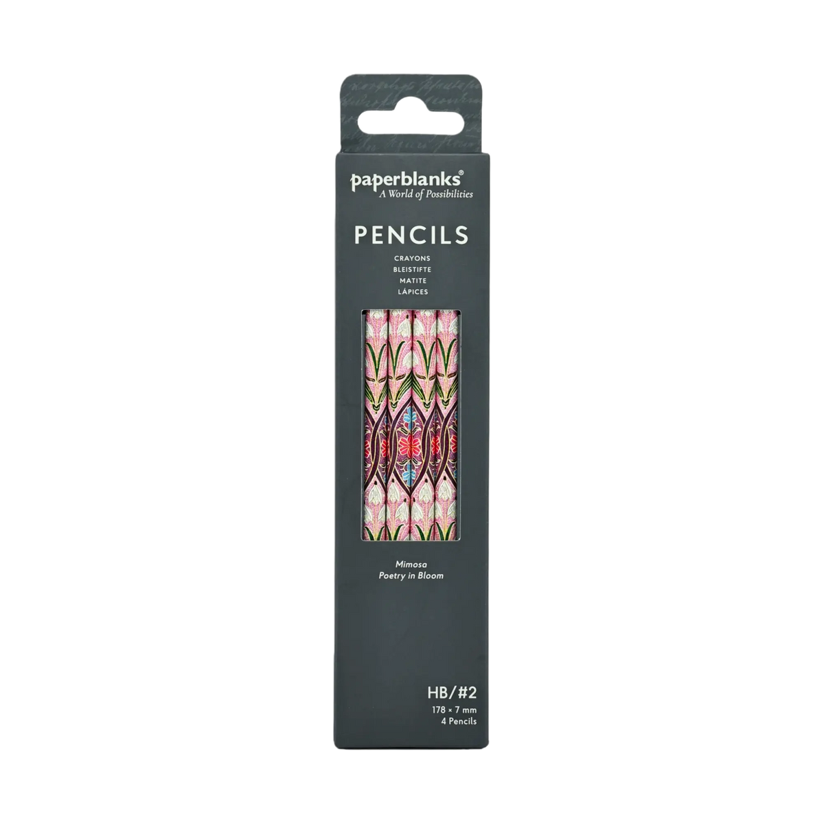 Paperblanks Mimosa Pencils – Pack of 4 – front view