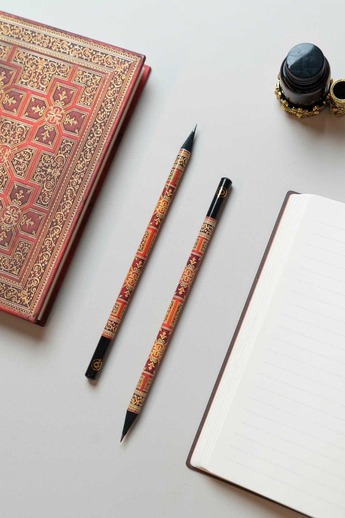Paperblanks War of the Roses Pencils – Pack of 4 – lifestyle image